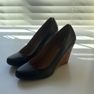 Clarks Black and Brown Wedge Shoes